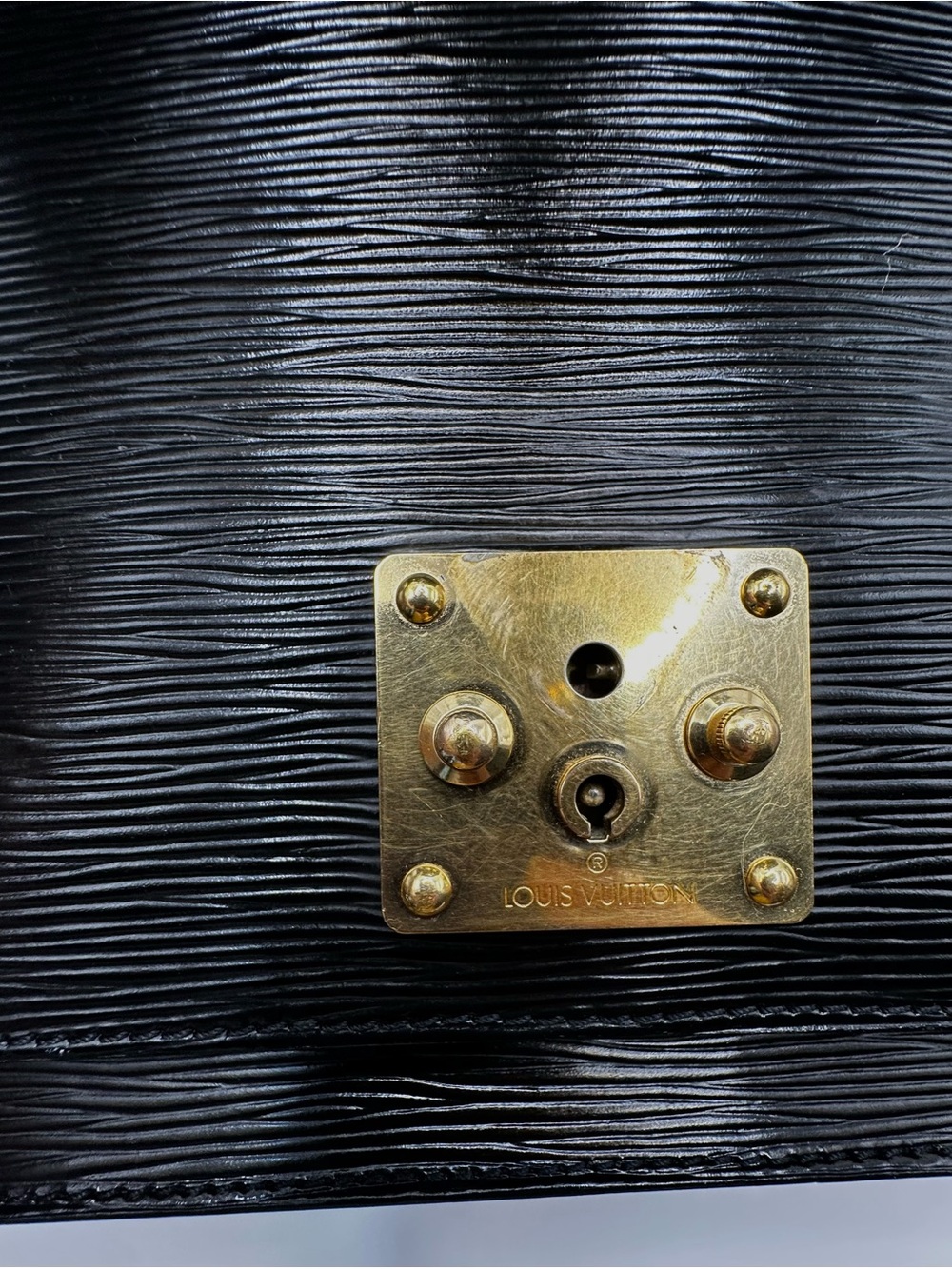 Louis Vuitton Black Epi Leather Top-Handle Satchel with Gold Hardware - Picture 9 of 16